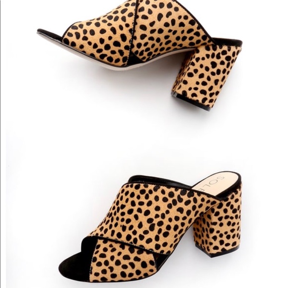 Sole Society Shoes - SOLE SOCIETY Size 11 Cheetah print open toe mule